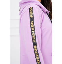 Női cipzáras pulóver, hátsó részben MI8997 lila