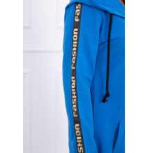 Női cipzáras pulóver, hátsó részben MI8997 farmer