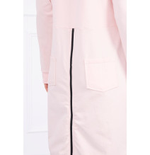 Női cipzáras pulóver, hátsó részben MI8997 rózsaszín