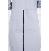 Női cipzáras pulóver, hátsó részben MI8997 szürke