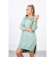 Ruha meghosszabbított hátsó és egy kapucnival MI9078 sötét menta