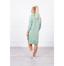 Ruha meghosszabbított hátsó és egy kapucnival MI9078 sötét menta