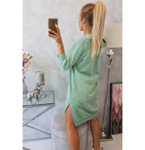 Ruha meghosszabbított hátsó és egy kapucnival MI9078 sötét menta