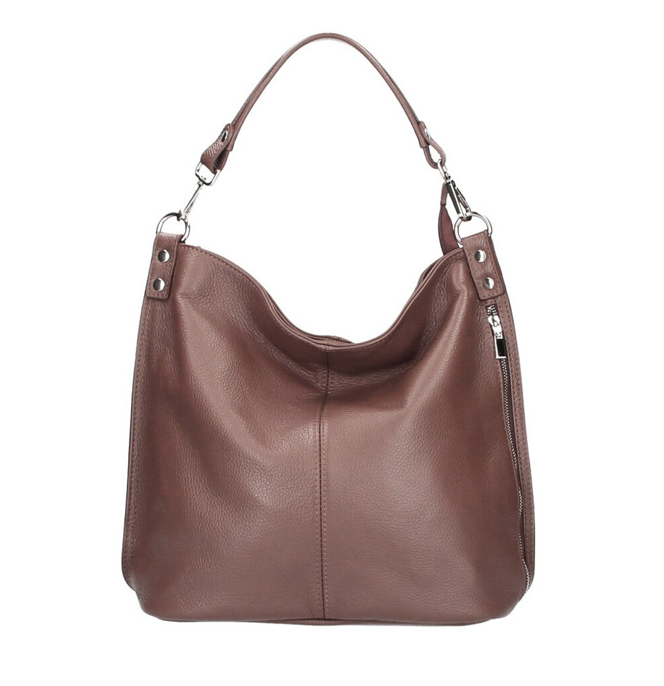 Bőr válltáska 981 barna Olaszországban gyártott