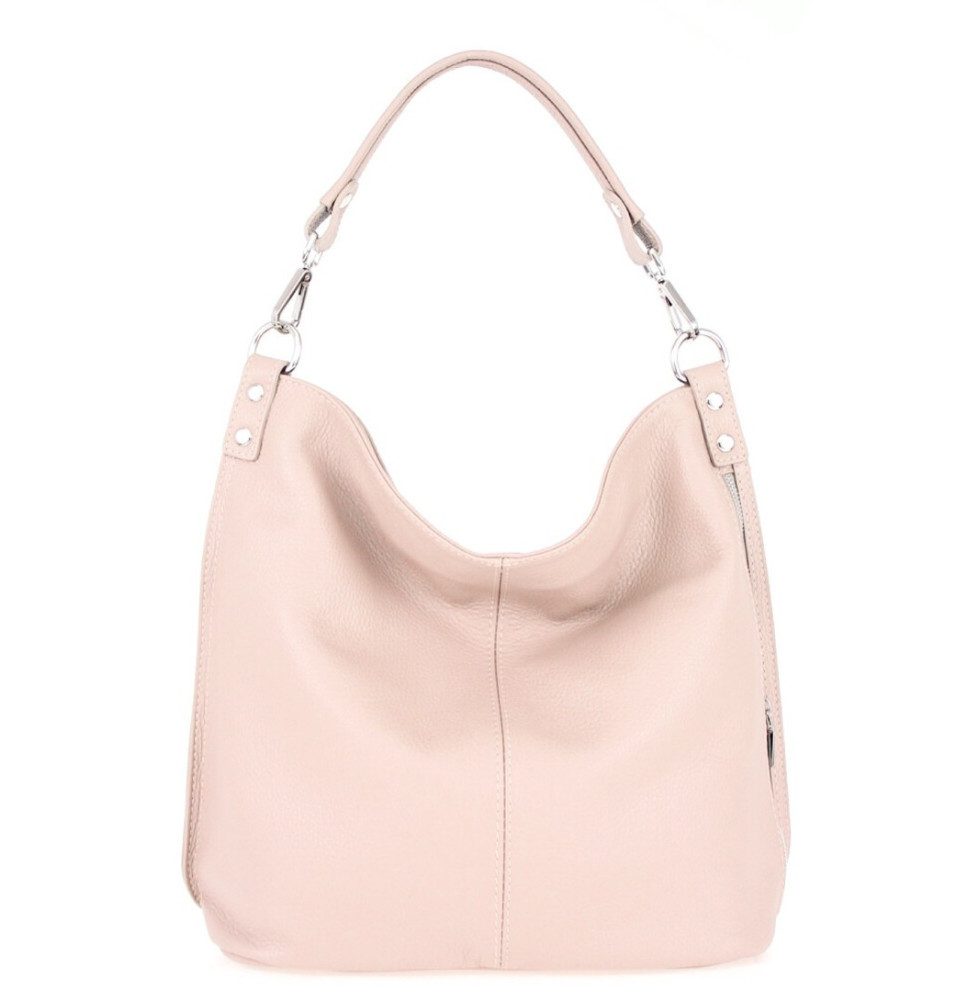 Bőr válltáska 981 rózsaszín Made in Italy