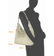 Bőr válltáska 981 rózsaszín Made in Italy