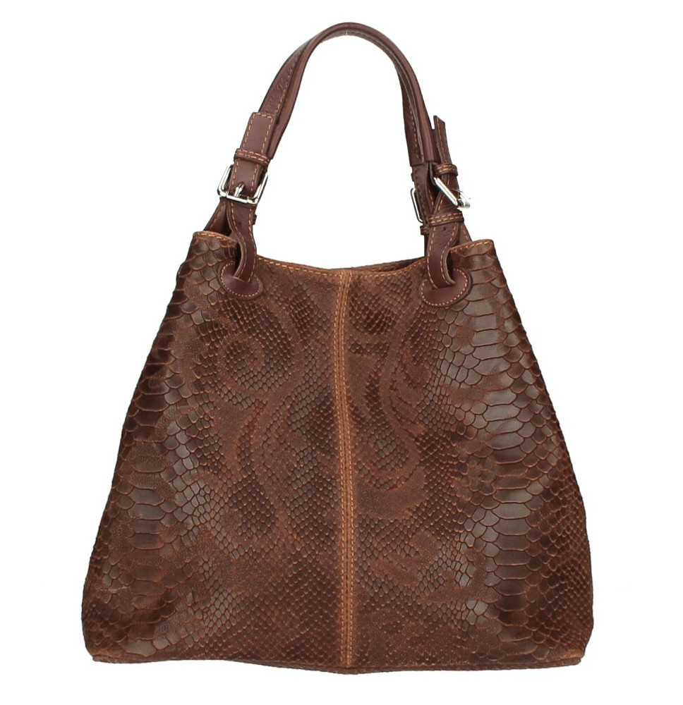 Bőr kézitáska, 35 barna