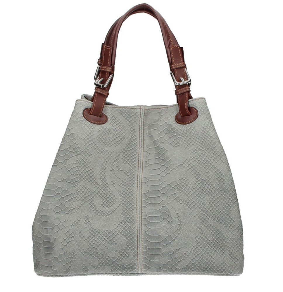 Bőr kézitáska nyomtatási táska 35 szürke