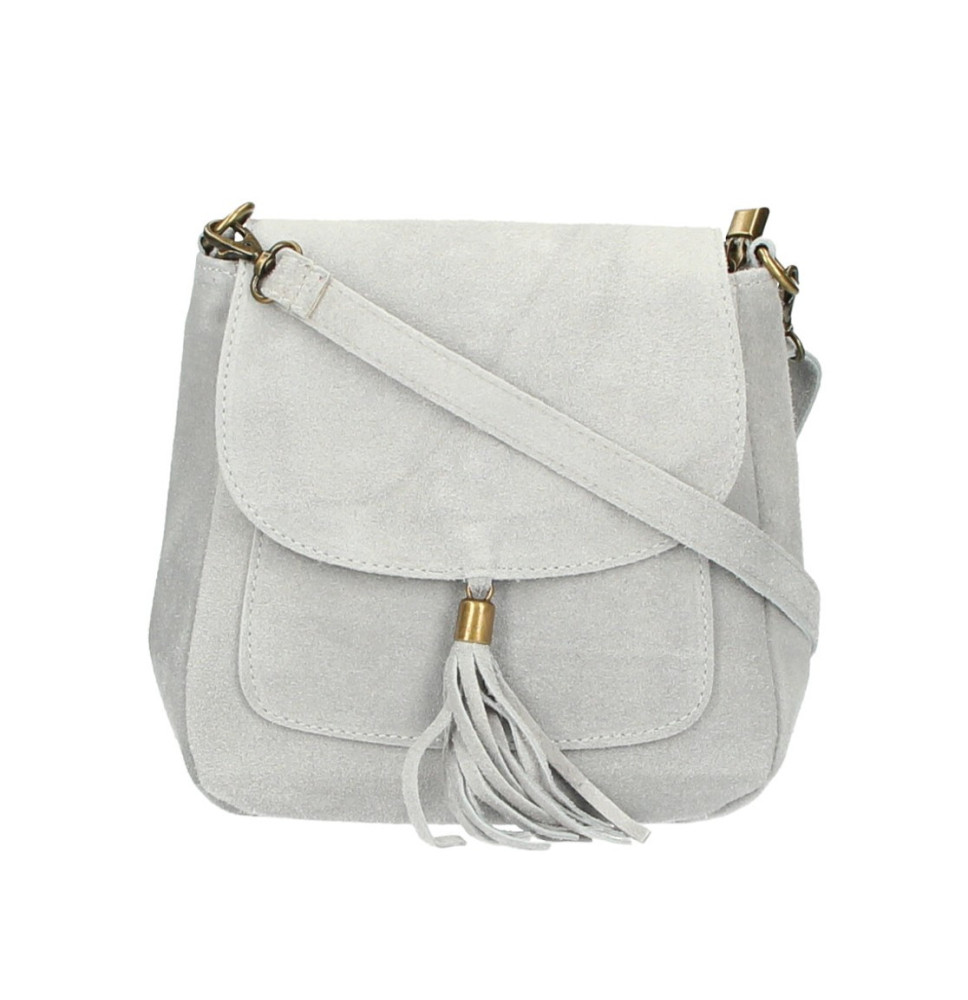 Bőr válltáska 1147 szürke