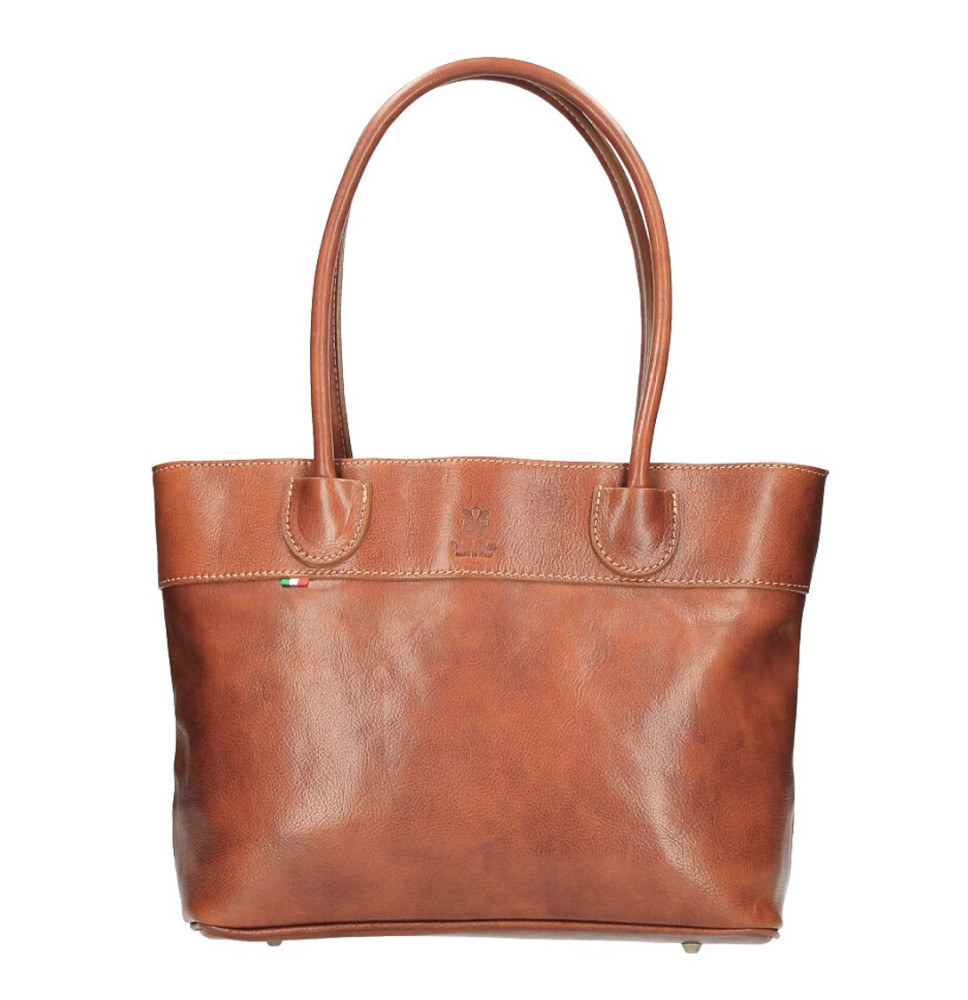 Női bőrből készült konyakos kézitáska, OLASZORSZÁGBAN KÉSZÜLT
