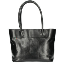 Női bőr kézitáska, fekete OLASZORSZÁGBAN