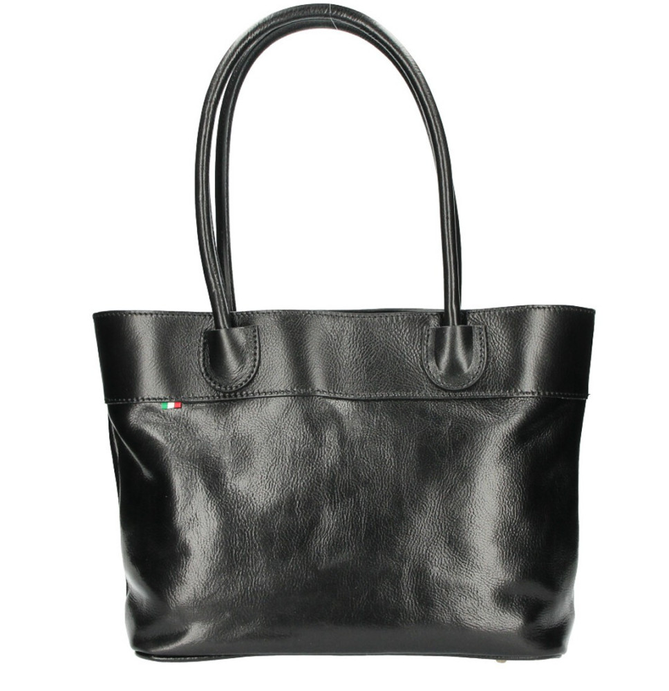 Női bőr kézitáska, fekete OLASZORSZÁGBAN