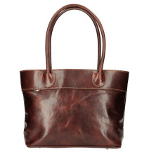 Női bőr kézitáska, barna, OLASZORSZÁGBAN Készült
