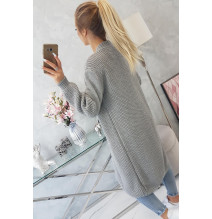 Női kardigán hosszú kardigán MI2019-2 sötét szürke