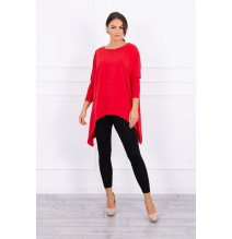 Női, megnövelt tunika MI8875 piros