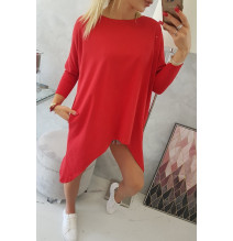 Női, megnövelt tunika MI8875 piros