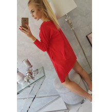 Női, megnövelt tunika MI8875 piros