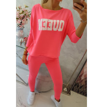 Női szett MI66977 QUEEN rózsaszín neon