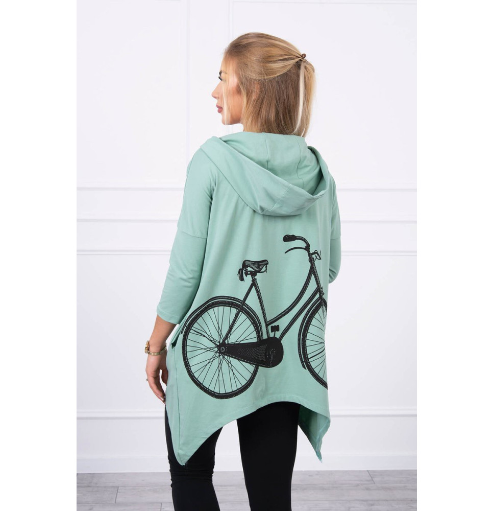 Női pulóver MI9139 sötét menta