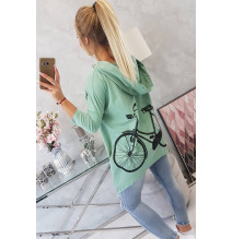 Női pulóver MI9139 sötét menta