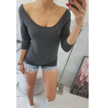 Póló kerek nyakkivágással MI8832 grafit