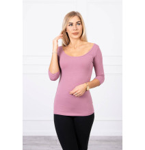Póló kerek nyakkivágással, MI8832 sötét rózsaszín