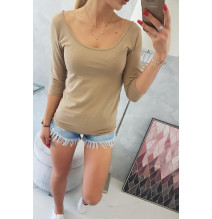 Póló kerek nyakkivágással, MI8832 camel