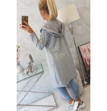 Kardigánt oversize MI9077 szürke