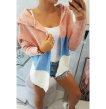 Női pulóver kapucnival MI2019-15 krém