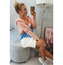 Női pulóver kapucnival MI2019-15 krém