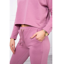 Női szett túlméretes blúzzal MI9091 sötét rózsaszín