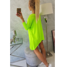 Női, megnövelt tunika MI8875 zöld neon
