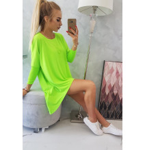 Női, megnövelt tunika MI8875 zöld neon