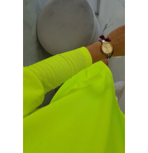 Női, megnövelt tunika MI8875 sárga neon