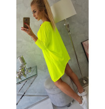 Női, megnövelt tunika MI8875 sárga neon