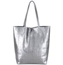 Bőr bevásárlótáska 396 ezüst