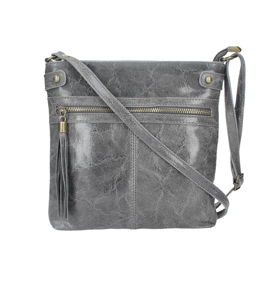 Bőr válltáska 727 sötét szürke