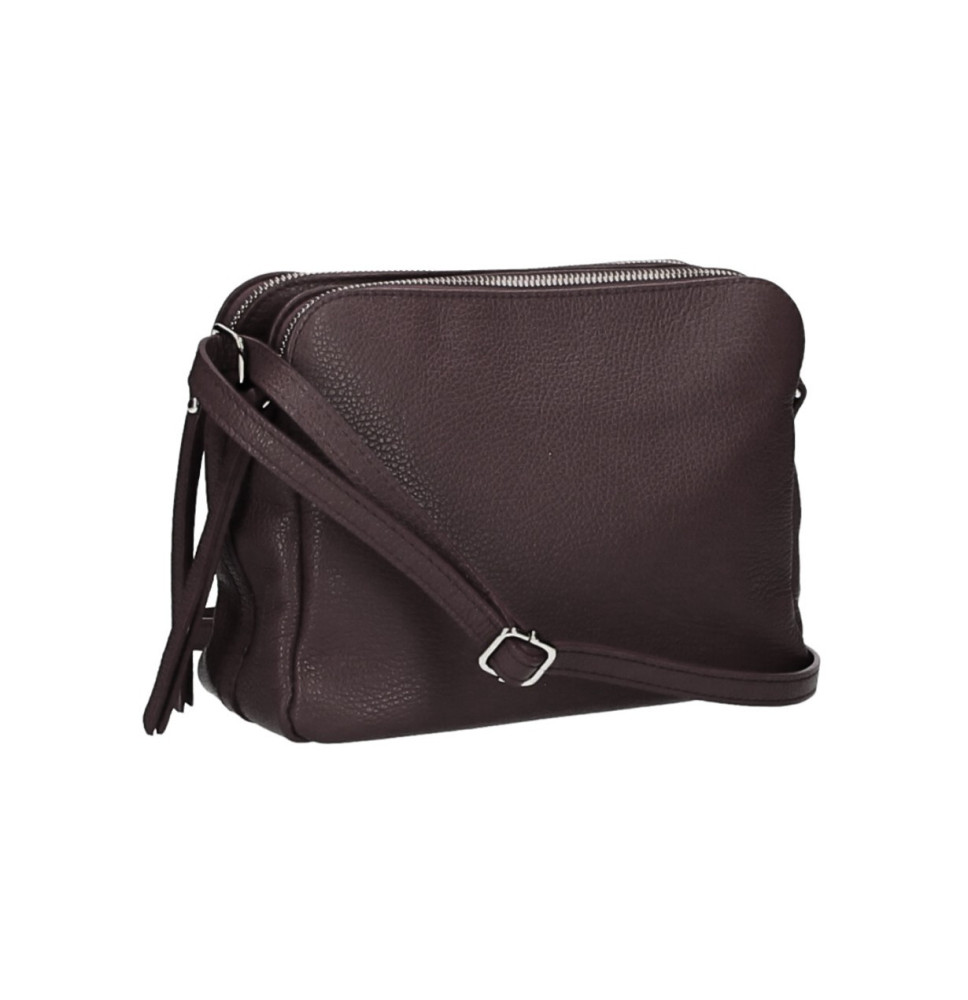 Bőr válltáska 517 sötétbarna