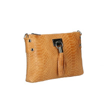 Bőr kézitáska MI42 azúrkék Made in Italy