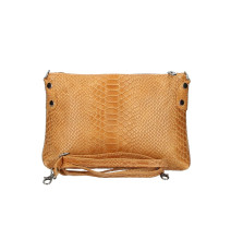 Bőr kézitáska MI42 égszínkék Made in Italy