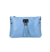 Bőr kézitáska MI42 égszínkék Made in Italy