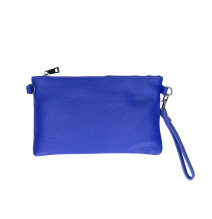 Bőr kézitáska MI49 azúrkék Made in Italy