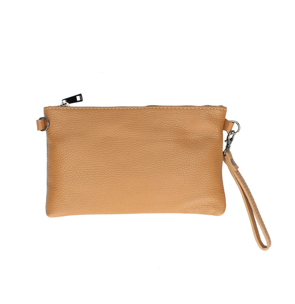 Bőr kézitáska MI49 konyak Made in Italy