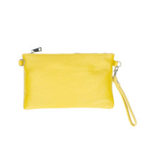 Bőr kézitáska MI49 sárga Made in Italy