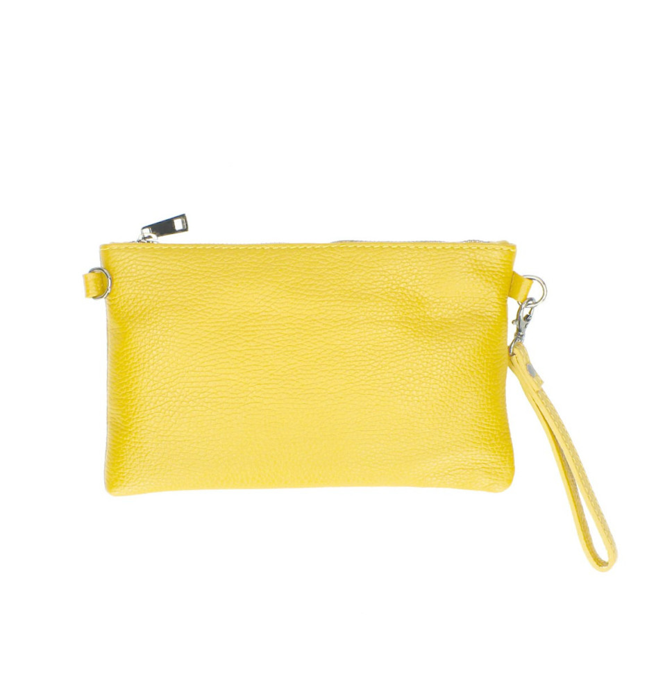 Bőr kézitáska MI49 sárga Made in Italy