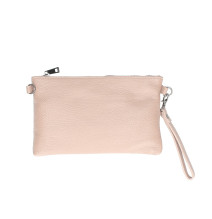 Bőr kézitáska MI49 por rózsaszín Made in Italy