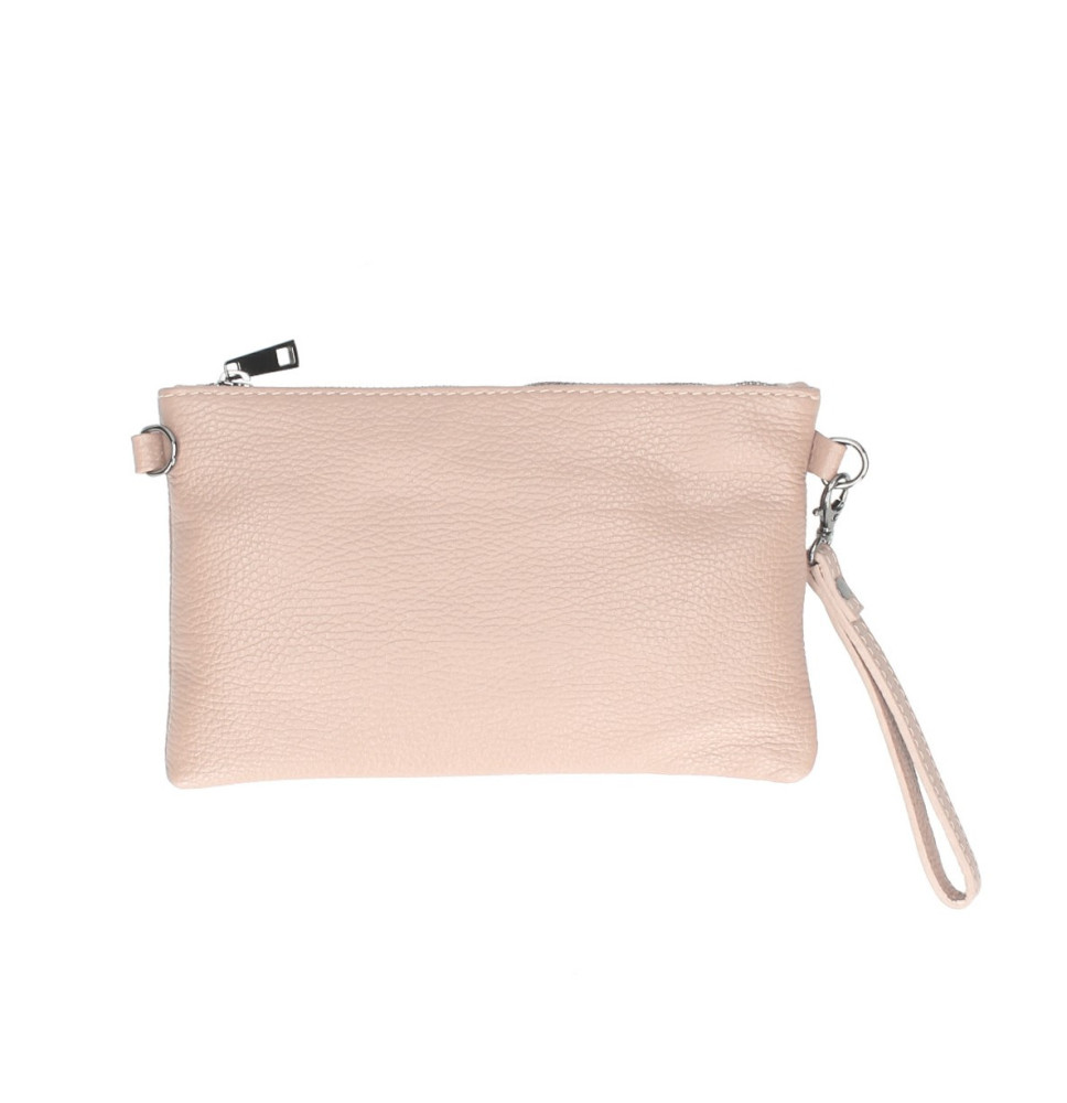 Bőr kézitáska MI49 por rózsaszín Made in Italy