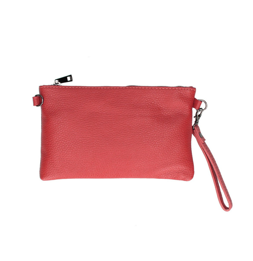 Bőr kézitáska MI49 piros Made in Italy