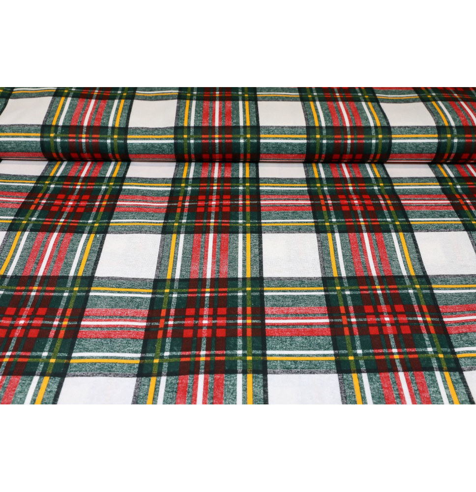 Anyag Pamut skót kocka fehér, h. 140 cm