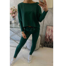 Női szett túlméretes blúzzal MI9091 zöld